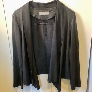 Black faux suede jacket